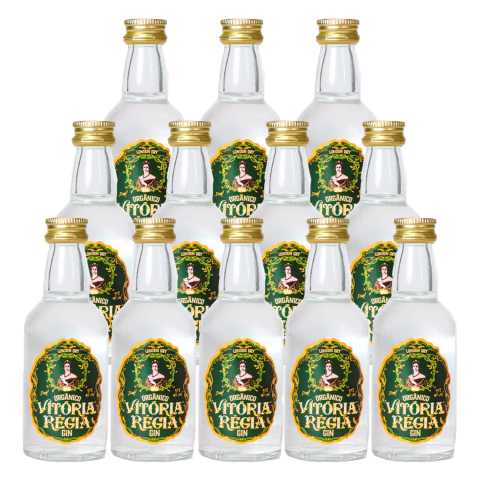 Miniatura Gin Vitória Régia Orgânico 50ml 12 Unidades