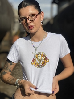 Baby Tee Monograma Branco - comprar online