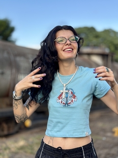 Imagem do Baby Tee Monograma Azul