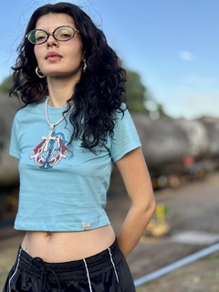 Baby Tee Monograma Azul - Primos44