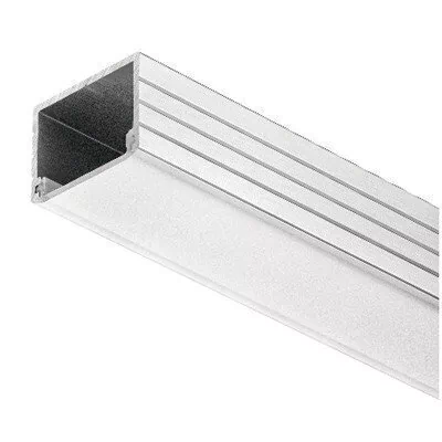 Perfil de Alumínio para mont. Sobreposta Altura 14mm Leitosa