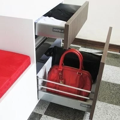 Corrediça Häfele Alto Drawer Altura 199mm - Cor Prata