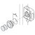 Roseta para Fechadura Push Lock 16mm - Listone Ferragens e Madeiras