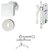KIT Fechadura + Maçaneta CUBICUS Aço Inox Polido Uso Interno