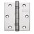 Dobradiça Aço Inox Polido Com Rolamento 3" x 2,5" (76mm x 64mm)