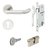 KIT Fechadura + Maçaneta ARCUS Aço Inox Polido e Uso Externo