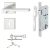 KIT Fechadura + Maçaneta DRITTO Aço Inox Polido Uso Interno