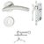 KIT Fechadura + Maçaneta PONS Aço Inox Polido Uso Interno