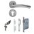 KIT Fechadura + Maçaneta PONS Aço Inox Escovado Uso Externo