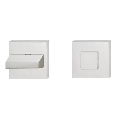 Tranqueta Quadrada para Fechadura WC e Acabamento Escovado
