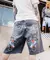 Shorts Exclusiviist 1of1 Ed Hardy "N1RVANA" Black Denim - comprar online