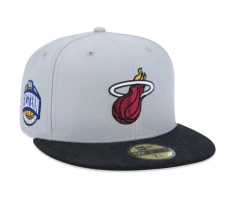 Boné New Era 59FIFTY NBA Miami Heat Core Fitted - cinza