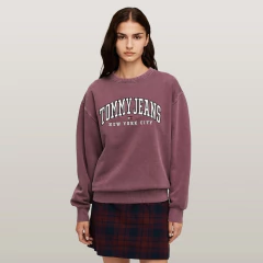 BLUSA TOMMY JEANS RELAXED VARSITY - VINHO