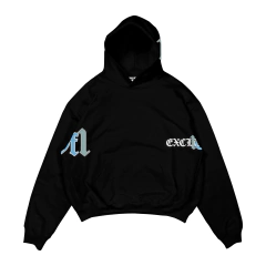 Moletom 1of1 Exclusiviist - Black & Baby Blue “Reverse Clouds”