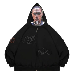 JAQUETA MAD ENLATADOS FULL ZIP SOSIA DO RONALDINHO - PRETO