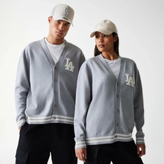 CARDIGAN NEW ERA MLB KNITWEAR LOS ANGELES DODGERS - CINZA