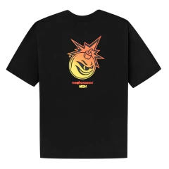Camiseta High X The Hundreds Adam Bomb Flames Washed - Preto
