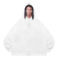 JAQUETA MAD ENLATADOS FULL ZIP SOSIA DO RONALDINHO - BRANCO