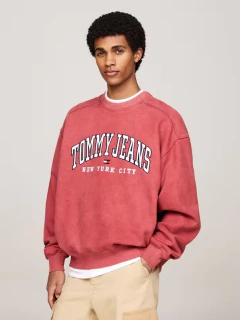 BLUSA TOMMY JEANS RELAXED VARSITY - VERMELHA