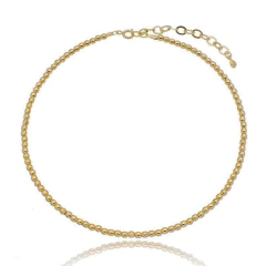 Choker Aro Bolinha no Banho de Ouro
