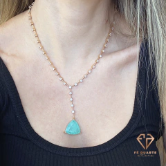 Colar Gravata Gota Fusion