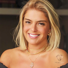 Colar Riviera Coração Rainbow Ouro