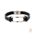 Pulseira Couro Vazada Steel
