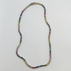 Colar Riviera Coração Rainbow 45 cm