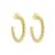 Par de brincos argola torcida em ouro amarelo