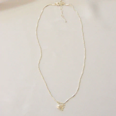 colar com pérola natural personalizado com a inicial - Lus Acessórios