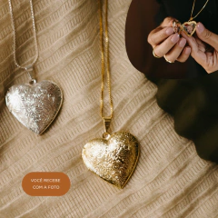 relicário longo coração - comprar online