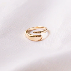 anel de mindinho regulável polido banhado à ouro 18k Ive - comprar online