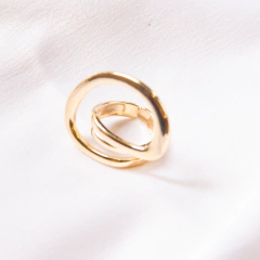 anel contornos ajustável banhado à ouro 18 k Stella - comprar online