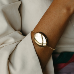 bracelete oval espelhado