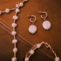 pulseira canutilhos com pérola natural - comprar online