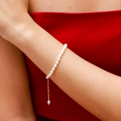 pulseira mini pérolas naturais