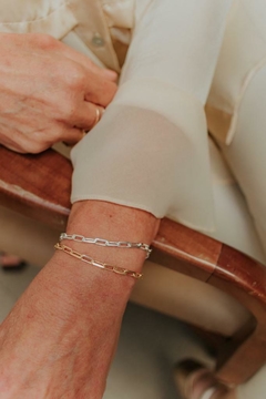 pulseira elos retangulares - loja online