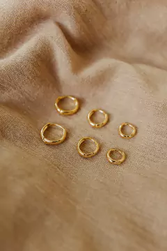 trio de argolas lisas na internet