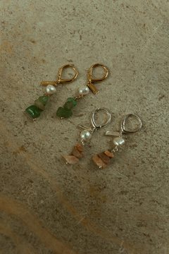 brinco pedras naturais - comprar online