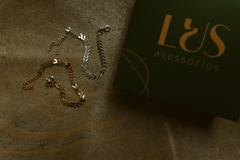 pulseira folhas - Lus Acessórios
