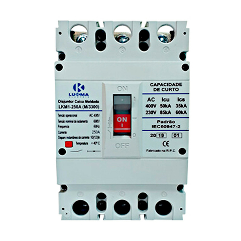 DISJUNTOR CAIXA MOLDADA LUKMA - LKM1-250A