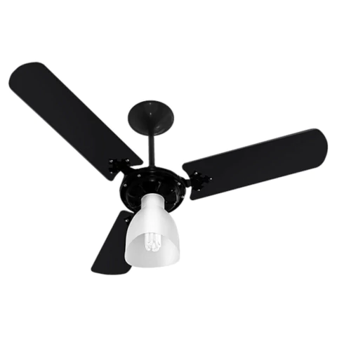 VENTILADOR TETO NEW DELTA LIGHT 127V PRETO/PRETO VENTIDELTA