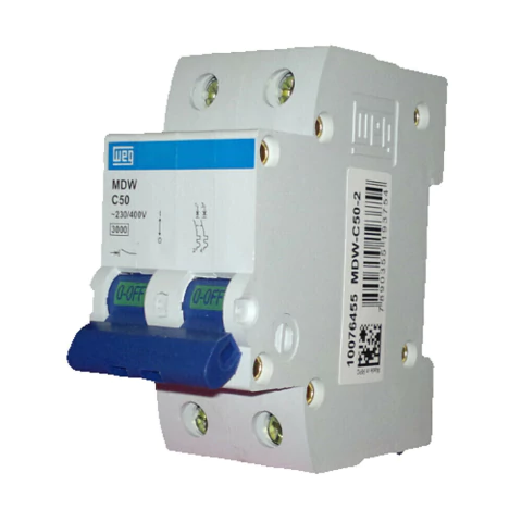 DISJUNTOR DIN BIPOLAR 50A WEG