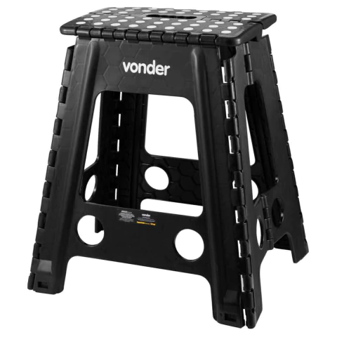 BANQUETA PLASTICA DOBRAVEL 450MM PRETA VONDER