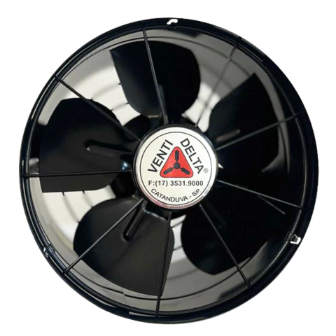 EXAUSTOR 20CM ALTA ROTAÇÃO BI-VOLT PRETO - VENTIDELTA