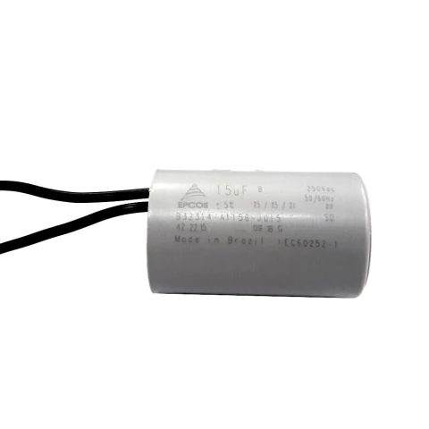 CAPACITOR PERMANENTE 2 FIOS 15uF 250Vac CBB60 PARA MOTOR