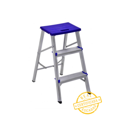 BANQUETA ALUMINIO 3 DEGRAUS - REAL