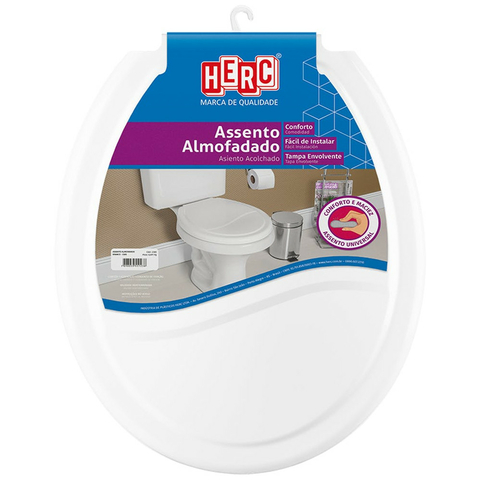 ASSENTO OVAL ALMOFADADO BRANCO HERC