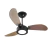 VENTILADOR TETO NEW LIGHT LED PRETO / TABACO 127V - VENTIDELTA