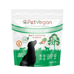 Petisco Vegano Dental Care para Cachorro Maçã, Espinafre e Menta 150 g PetVegan
